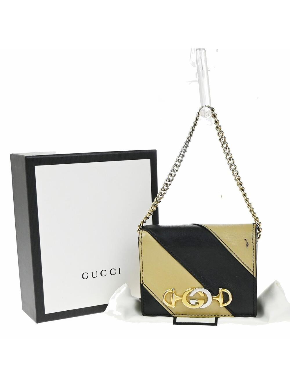 Gucci Gg Logo Zumi Chain Compact Wallet #264500G18B